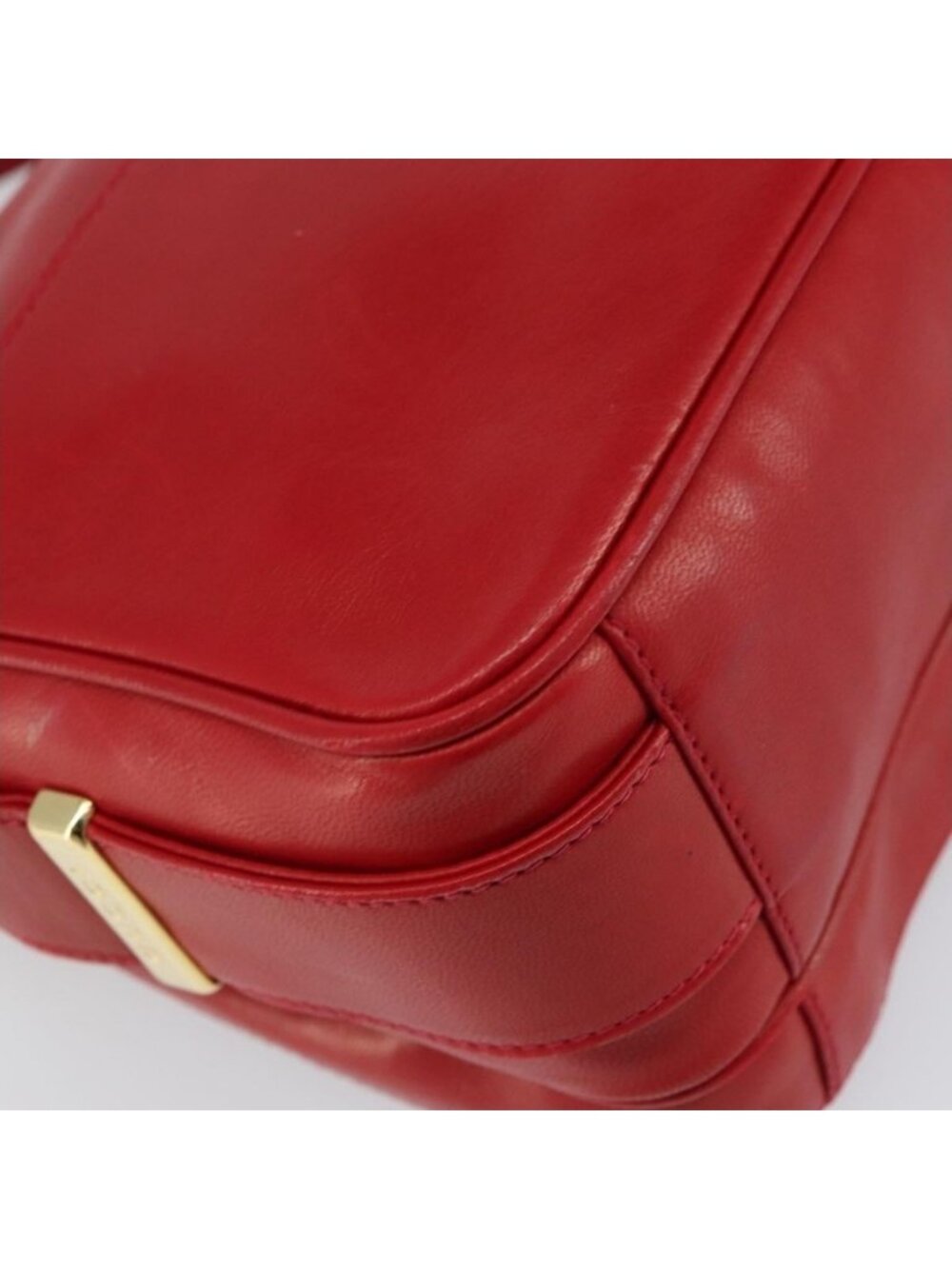 Authentic GUCCI Shoulder Bag Leather Red Gold - Picture 5 of 16